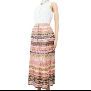 Printed midi skirt
